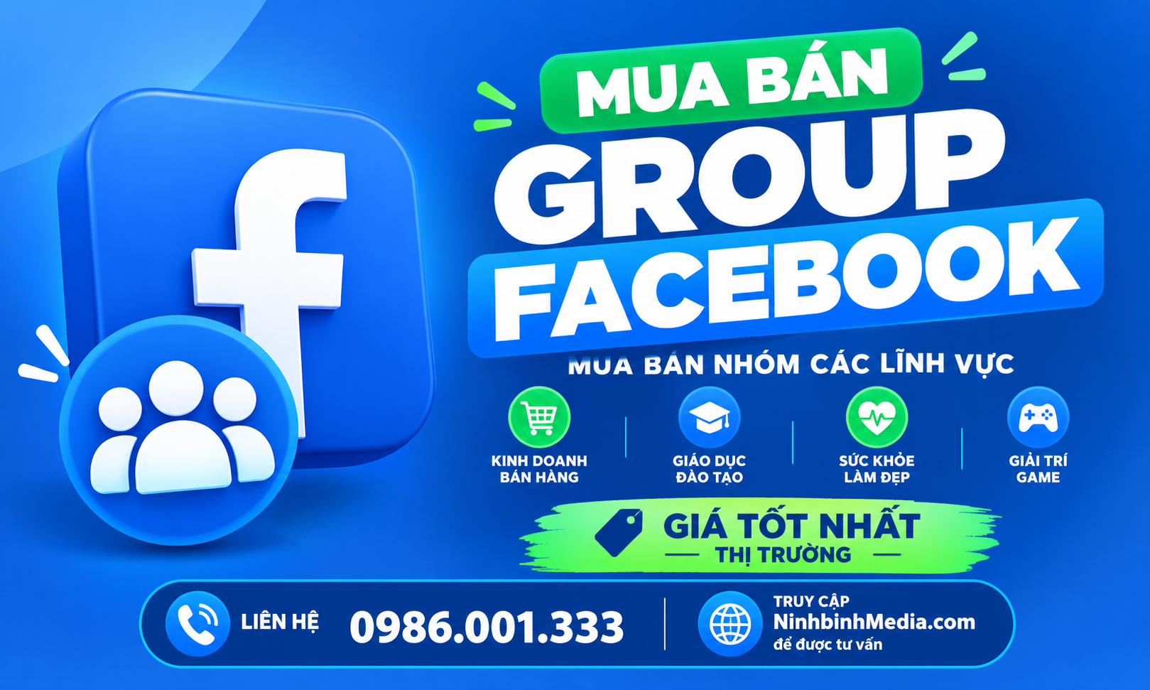 Mua bán group Facebook uy tín nhiều lĩnh vực  